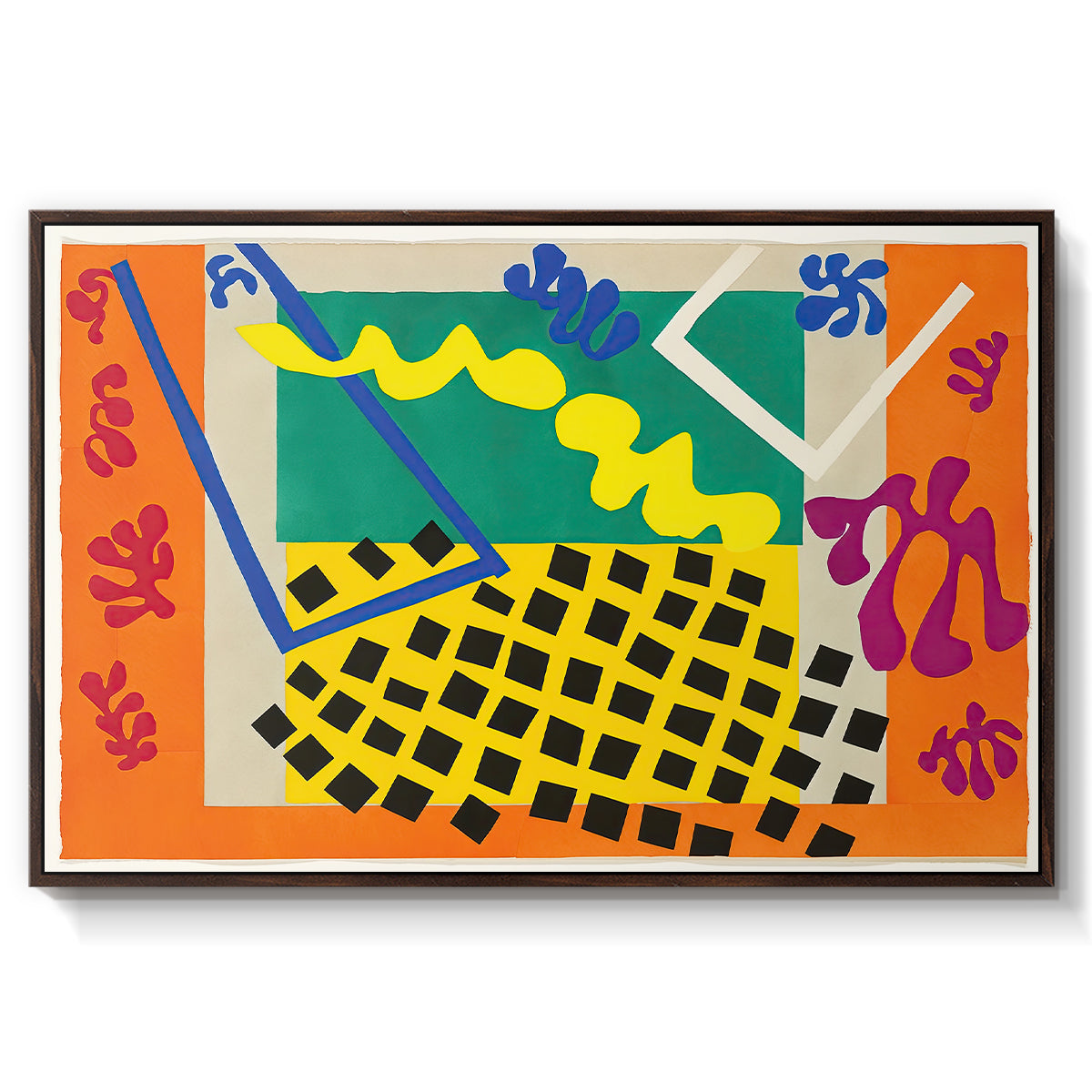 The Codomas (Les codomas), from Jazz, 1947 - Floater Framed Canvas Print