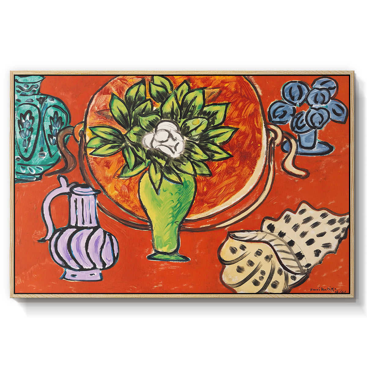 Still Life with a Magnolia (Nature morte au magnolia), 1941 - Floater Framed Canvas Print