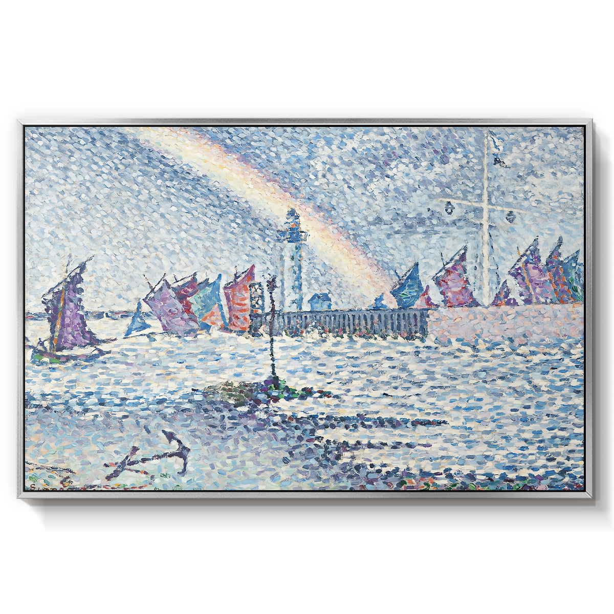 Entrance to the Port of Honfleur, 1899 - Floater Framed Canvas Print