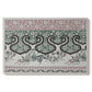 Canvas art print portraying a repeating pattern with interlocking shapes and stylized organic forms, set against a white background