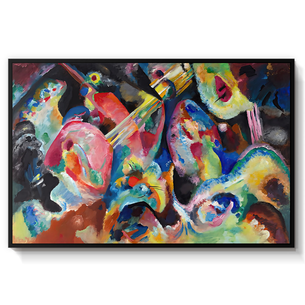 Improvisation. Deluge, 1913 - Floater Framed Canvas Print