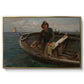 Fishermen from Rügen, 1882 - Floater Framed Canvas Print