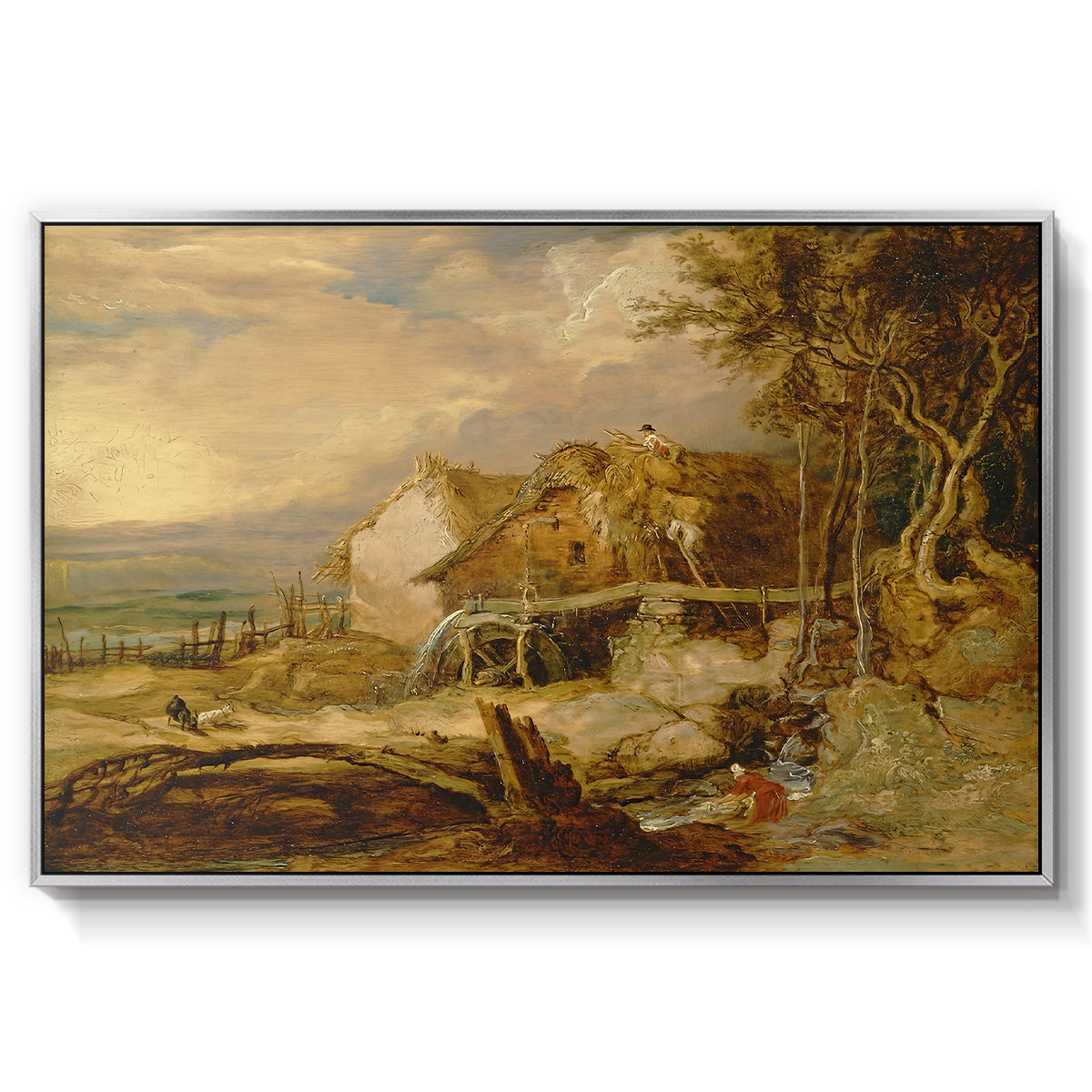 An Overshot Mill, c. 1802-1807 - Floater Framed Canvas Print
