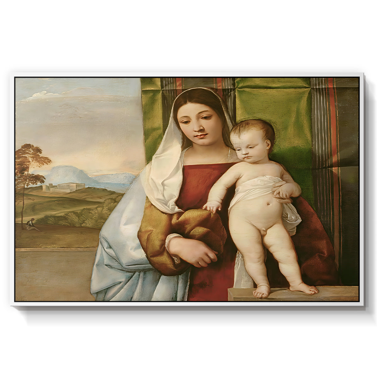 The Gypsy Madonna (La Zingarella), c. 1510-1511 - Floater Framed Canvas Print