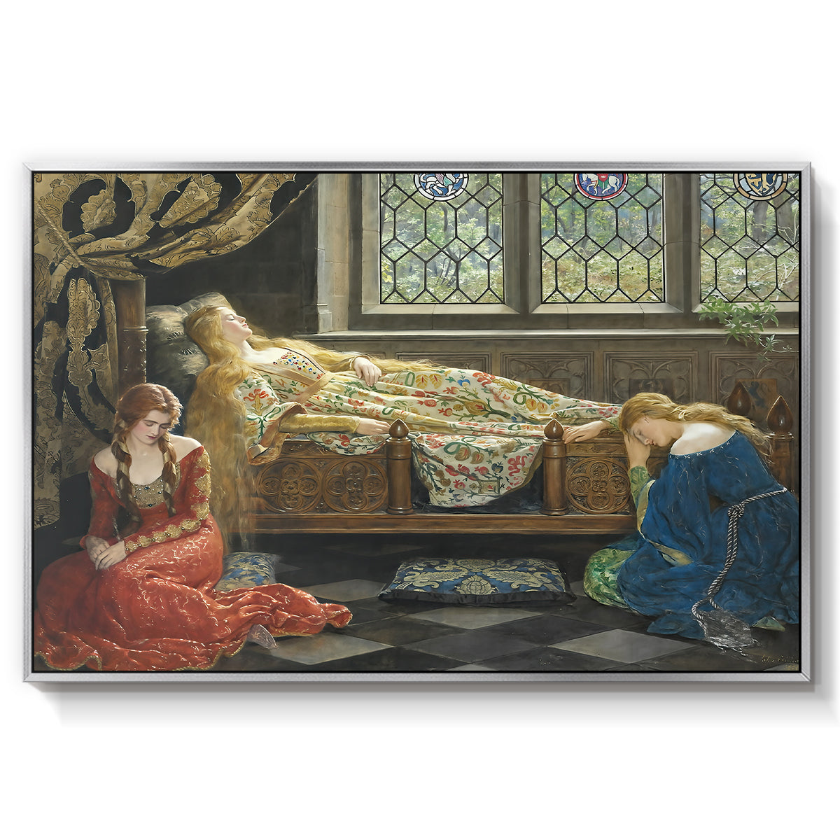 The Sleeping Beauty, 1921 - Floater Framed Canvas Print
