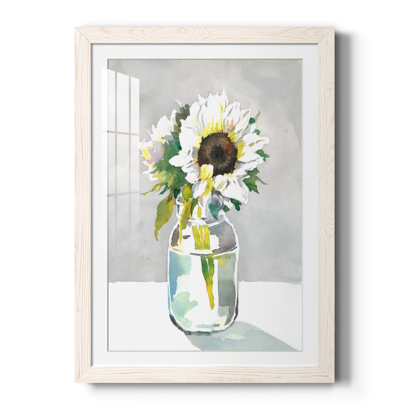 Sunflower I - Premium Framed Print - Distressed Barnwood Frame - Ready to Hang