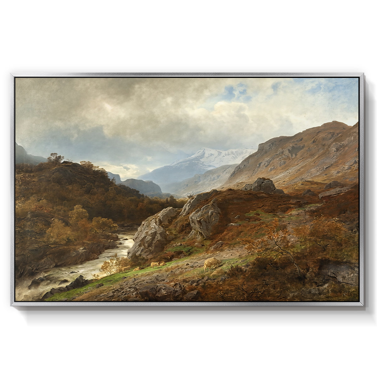 Mountain Landscape, 1864 - Floater Framed Canvas Print