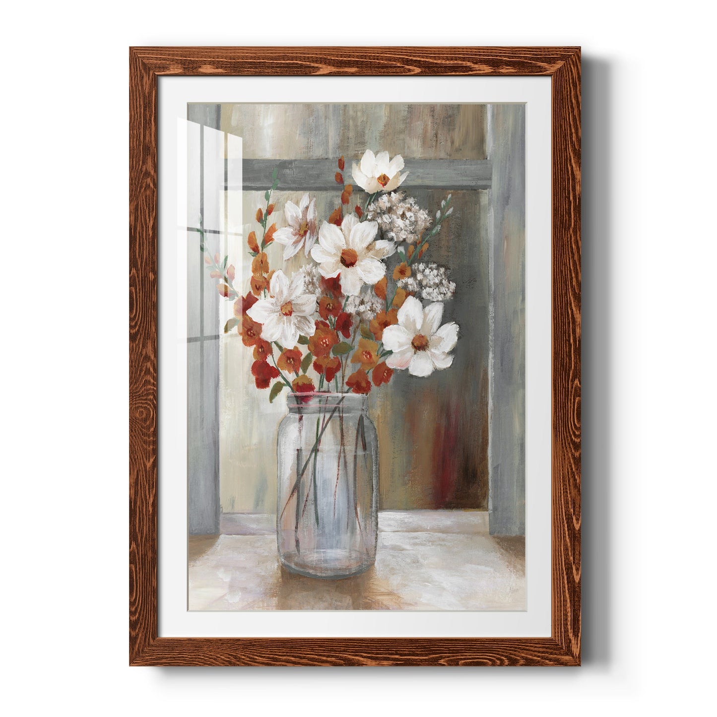 Autumn Spray - Barnwood Framed Art Print