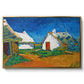 Three White Cottages at Saintes-Maries, 1888 - Floater Framed Canvas Print