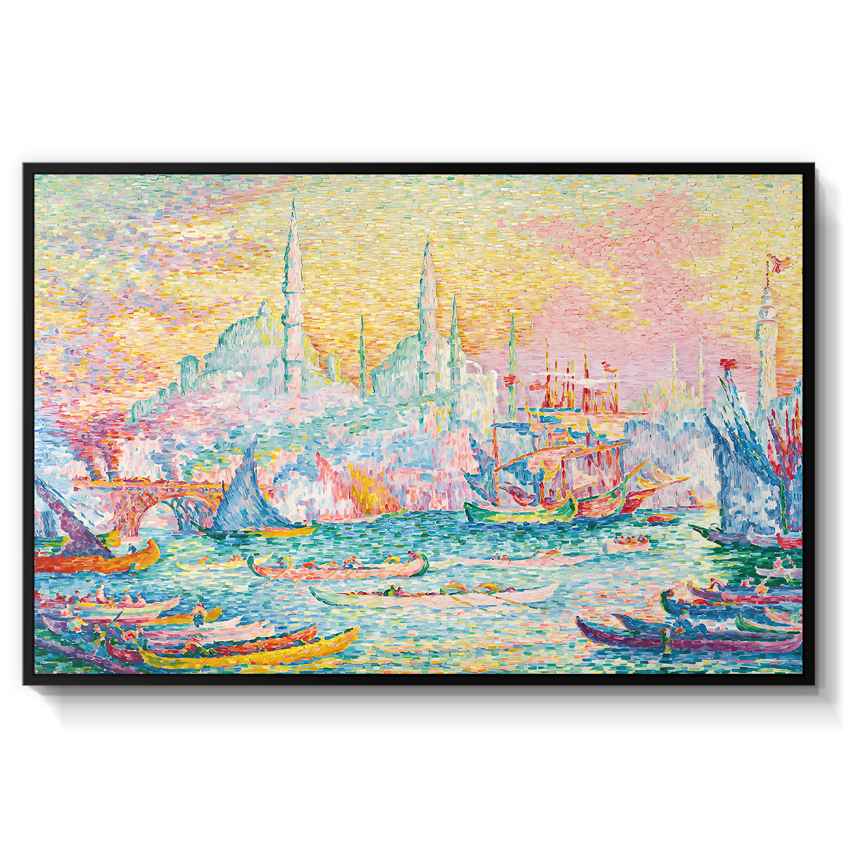The Golden Horn, Constantinople, 1907 - Floater Framed Canvas Print
