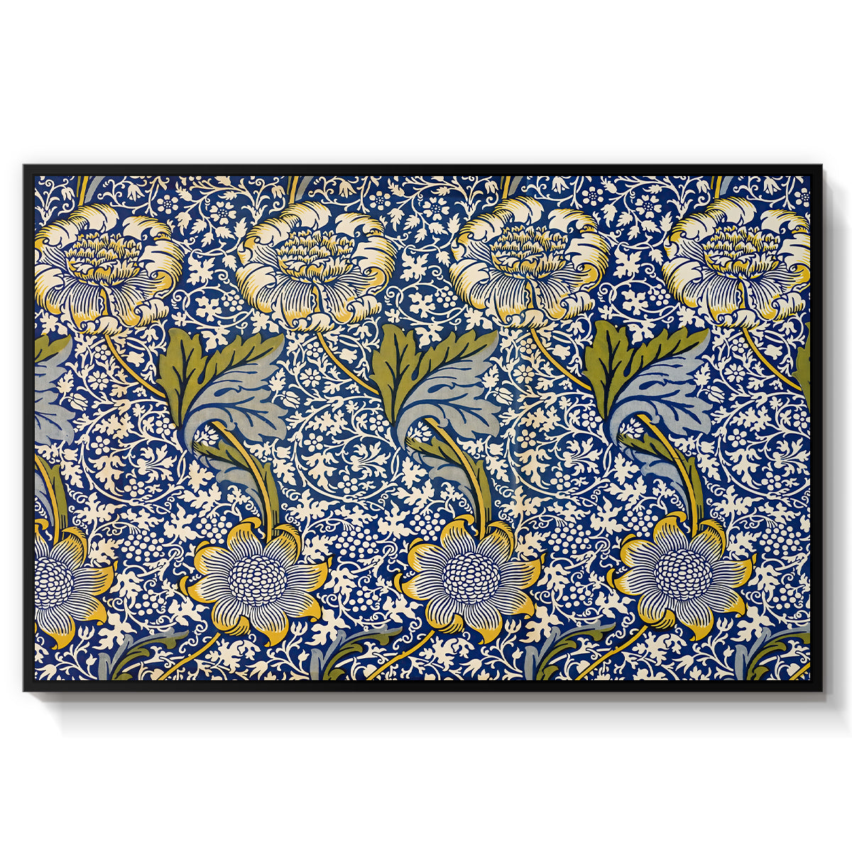 Kennet - Indigo/Gold, 1883 - Floater Framed Canvas Print