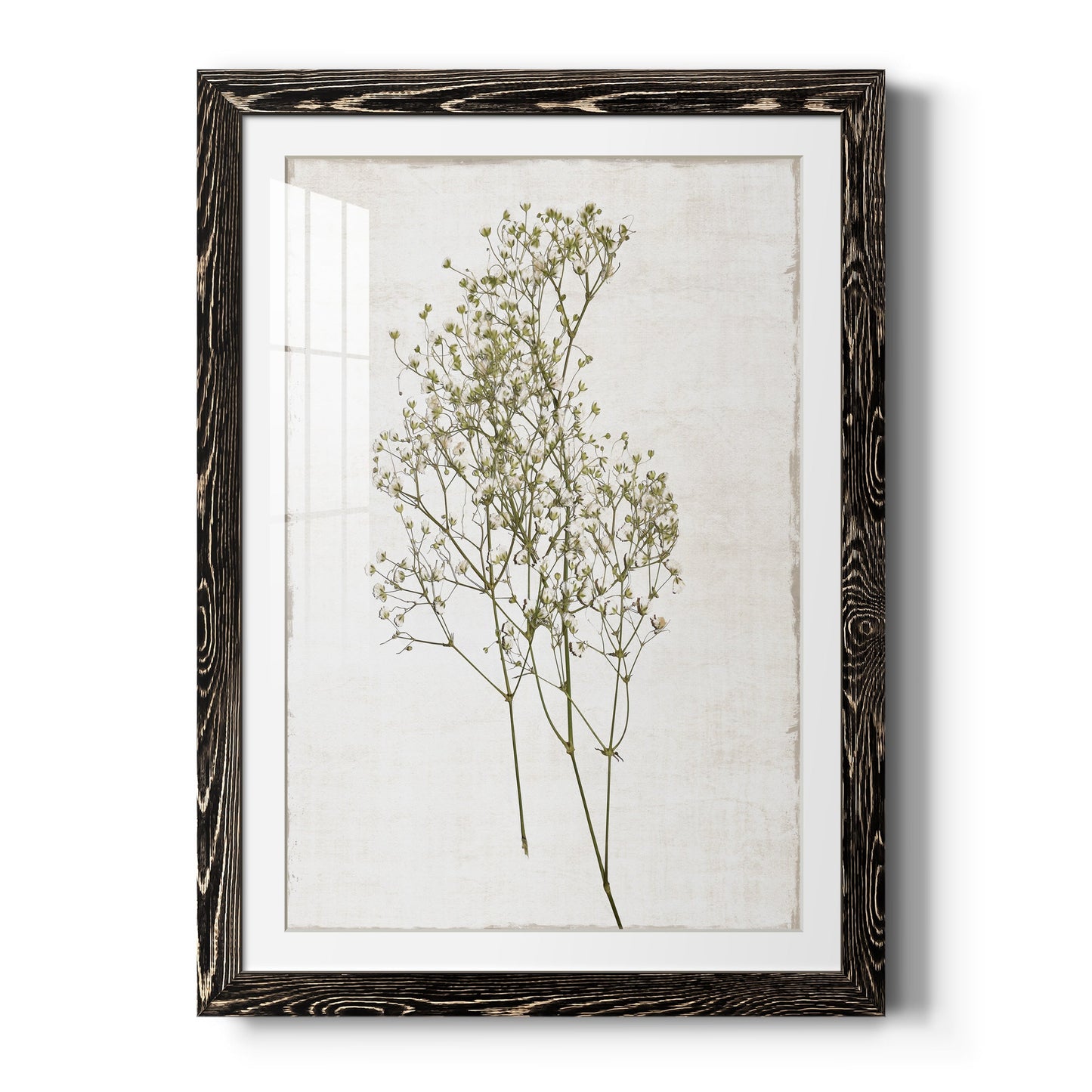 Farmhouse Pressed Flower I - Barnwood Framed Art Print