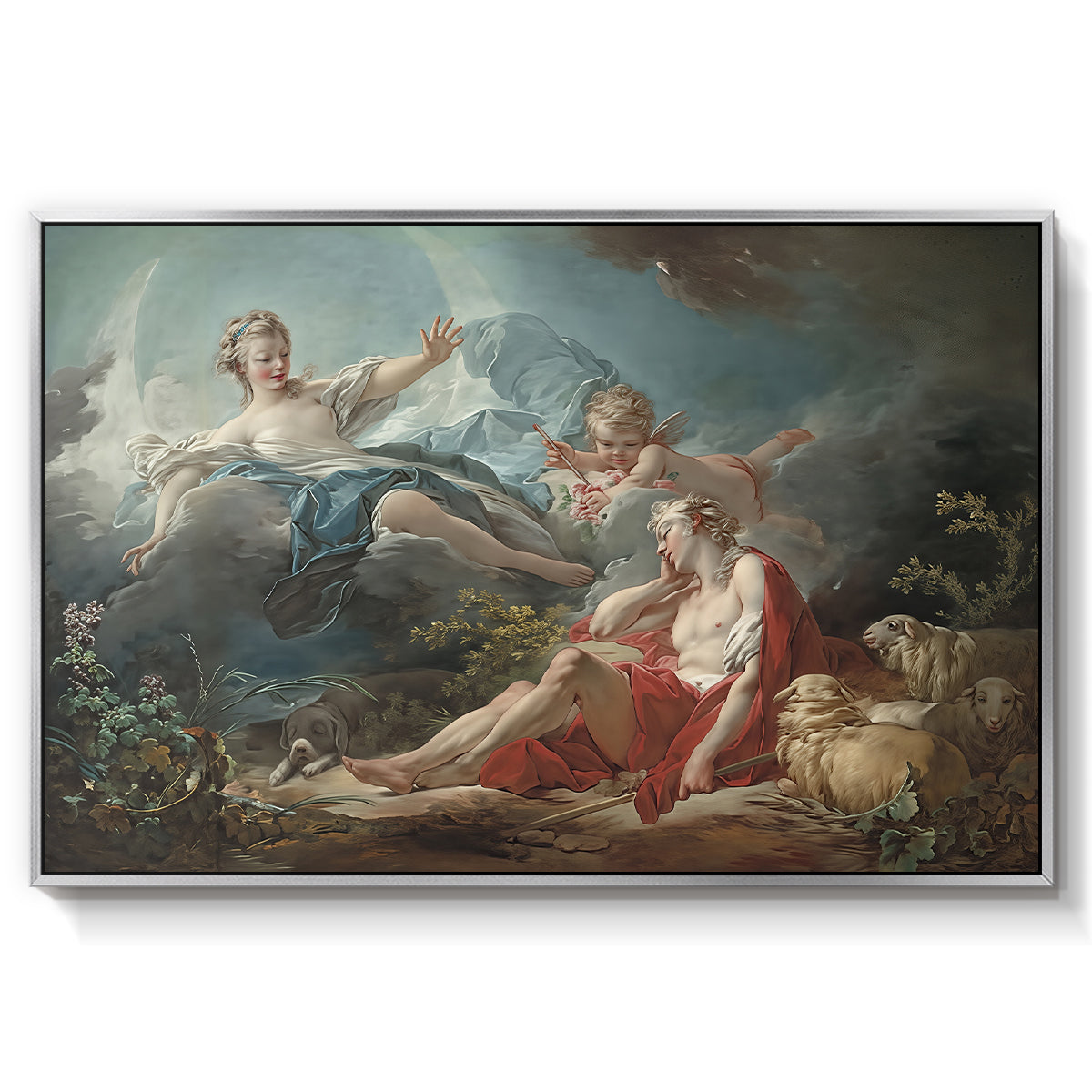 Diana and Endymion, c. 1753-1756 - Floater Framed Canvas Print