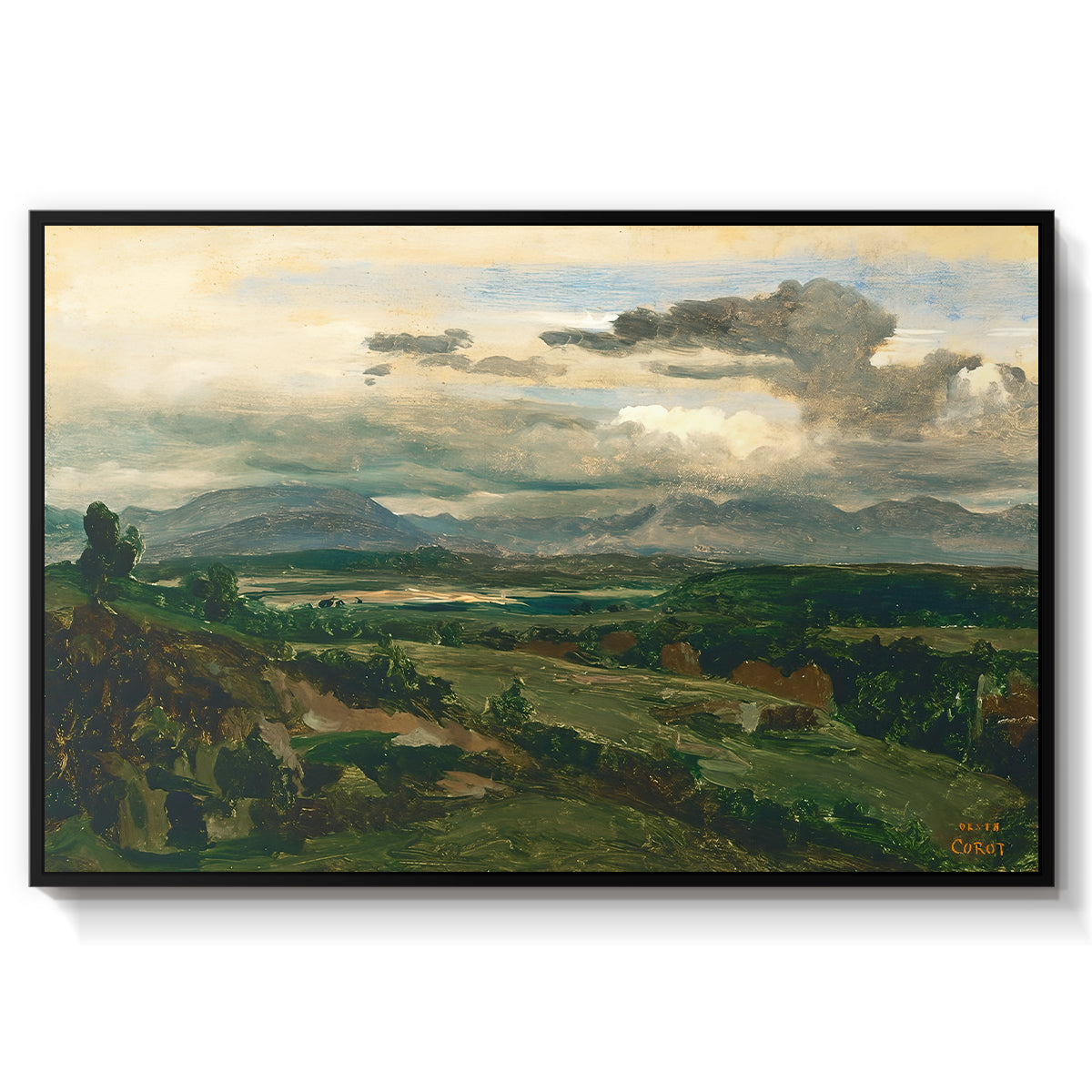Civita Castellana, c. 1860s - Floater Framed Canvas Print