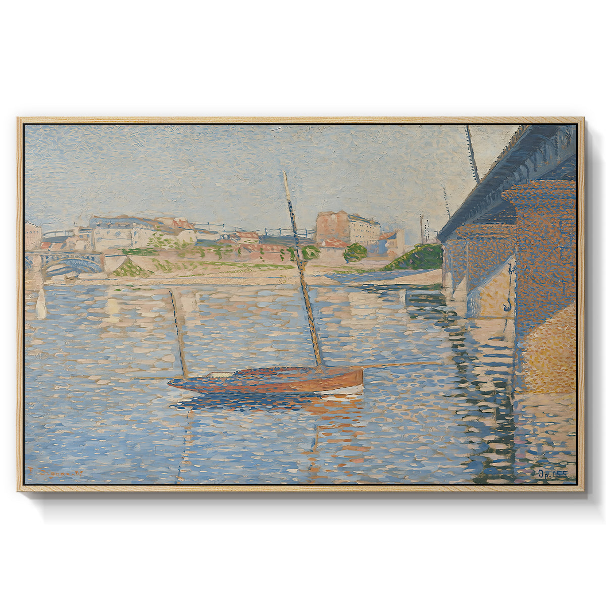 Le Clipper, Asnières, 1887 - Floater Framed Canvas Print