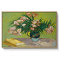 Vase with Oleanders and Books, 1888 - Floater Framed Canvas Print