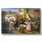 Romans Gathered for Merriment at an Osteria, 1839 - Floater Framed Canvas Print
