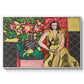 Seated Woman with a Vase of Amaryllis, 1941 - Floater Framed Canvas Print