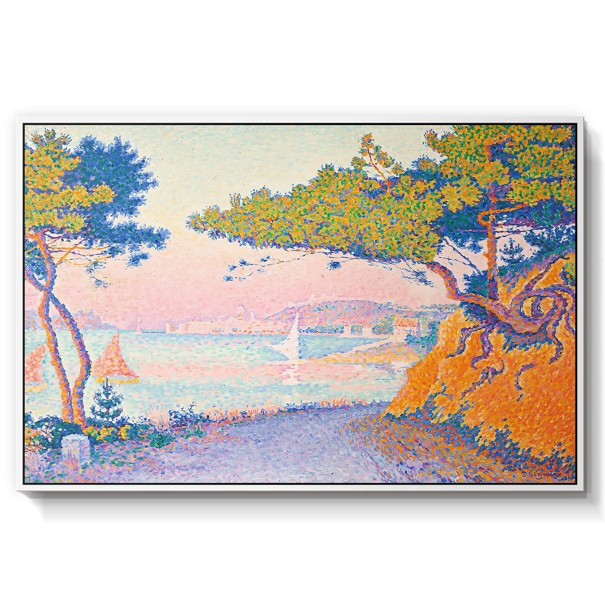 Golfe Juan, 1896 - Floater Framed Canvas Print