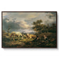 Young Peasant Couple Resting in the Field, 1829 - Floater Framed Canvas Print