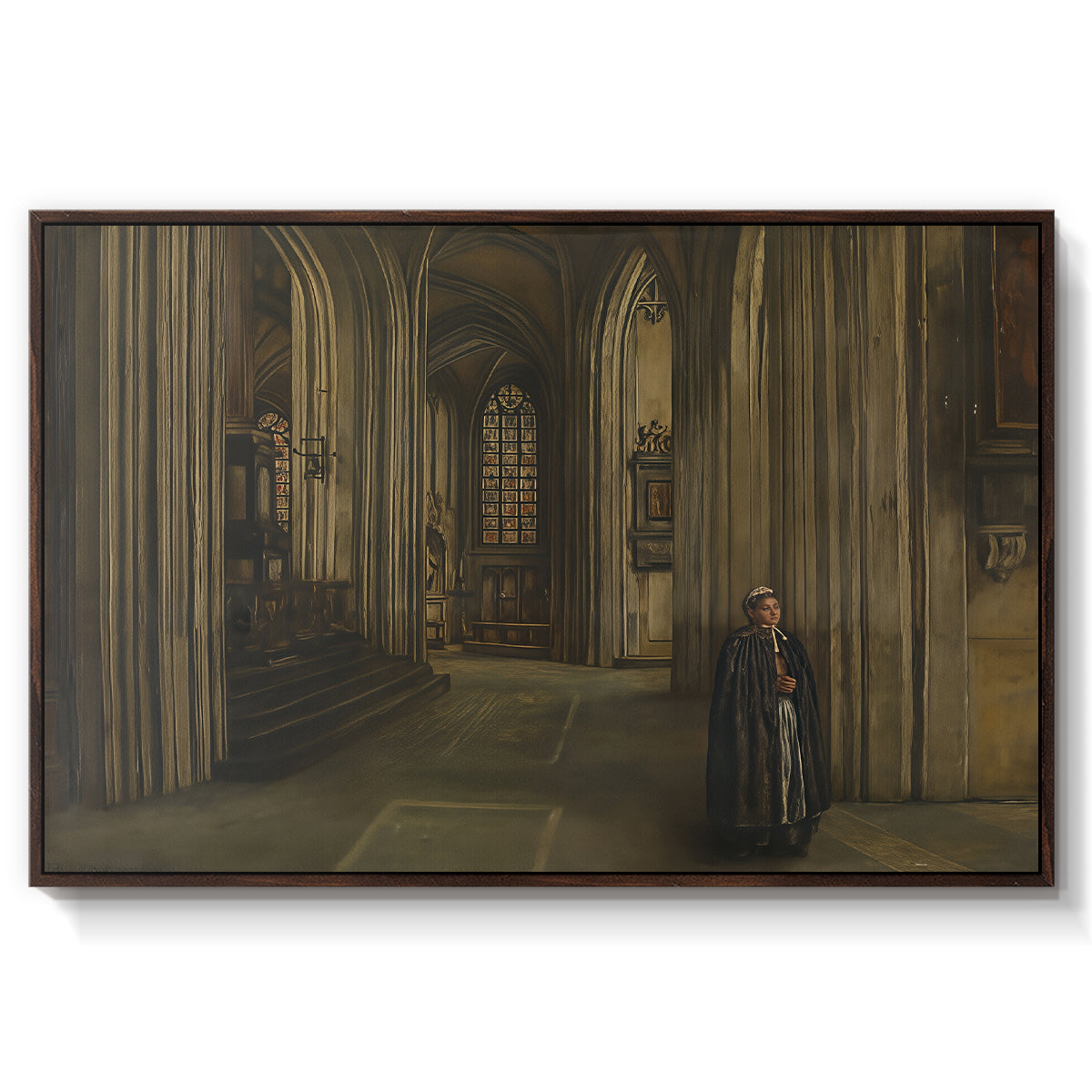 Interior of a Church, 1871 - Floater Framed Canvas Print