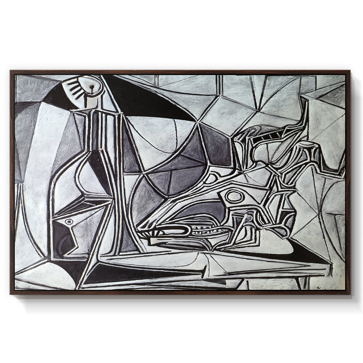 Goat's Skull, Bottle and Candle, 1952 - Floater Framed Canvas Print