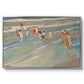 Children Playing on the Beach in Valencia, c. 1908 - Floater Framed Canvas Print
