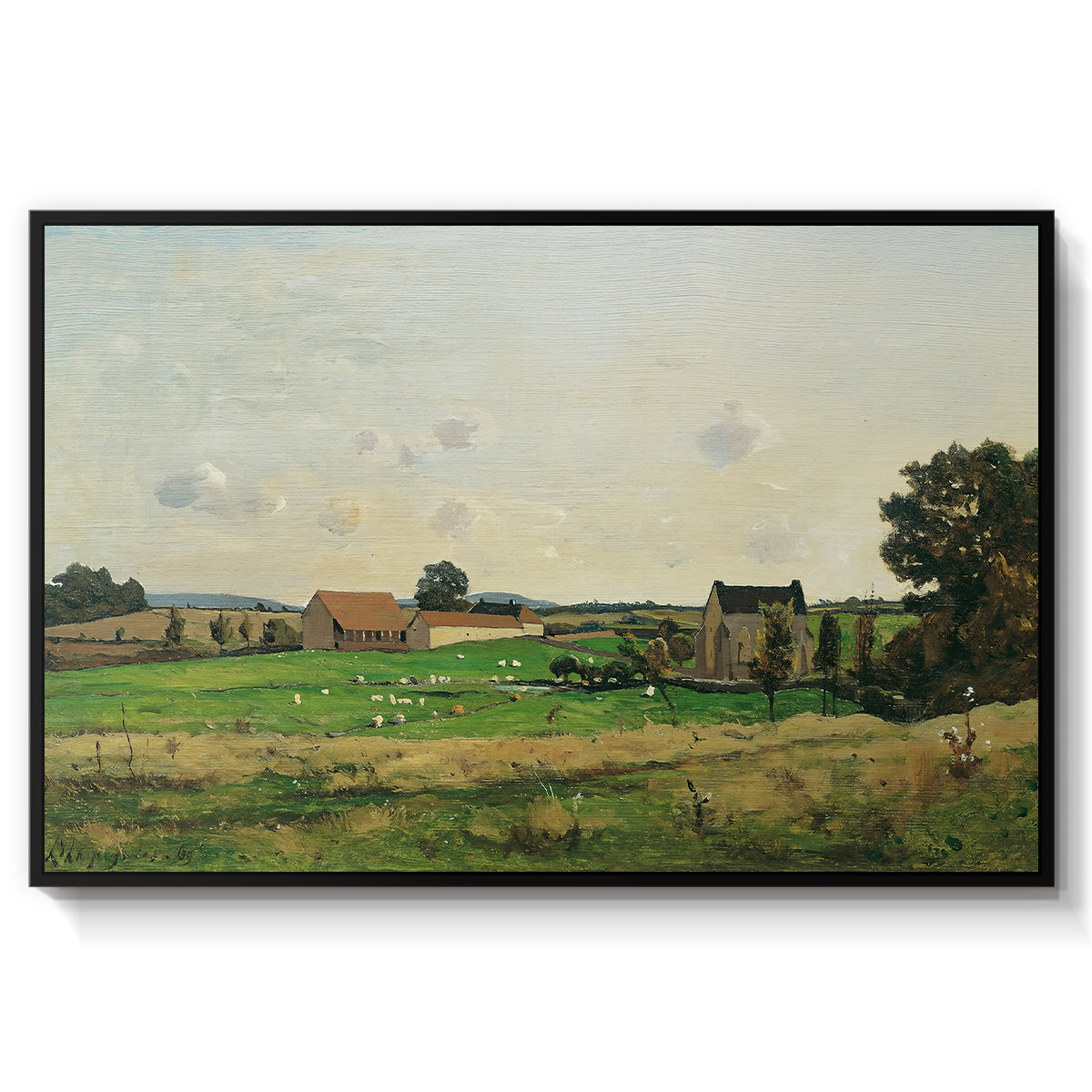 The Saulce Estate, 1869 - Floater Framed Canvas Print