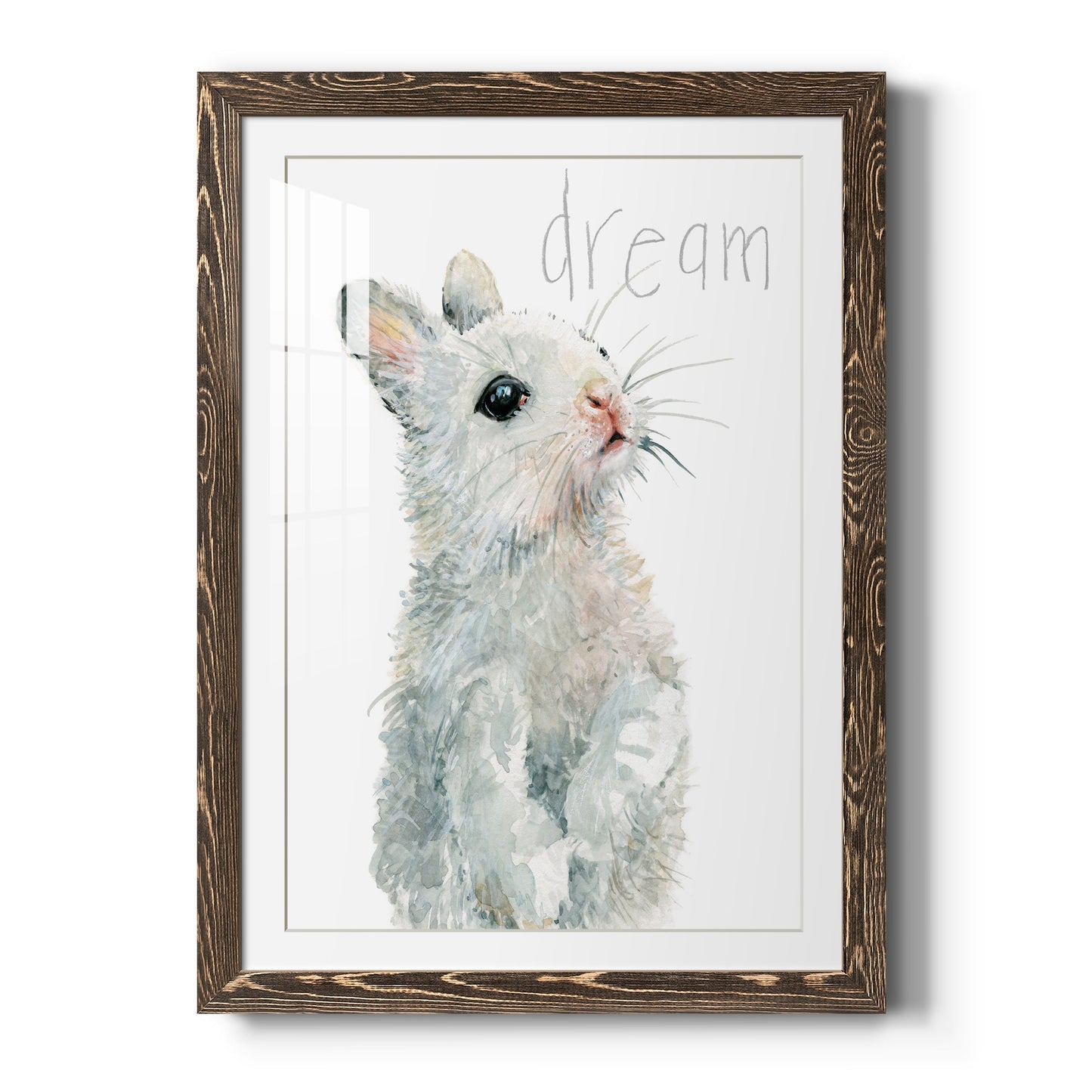 Forest Fur Baby Bunny - Barnwood Framed Art Print