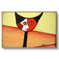 Picasso's Cat–El Gato - Floater Framed Canvas Print