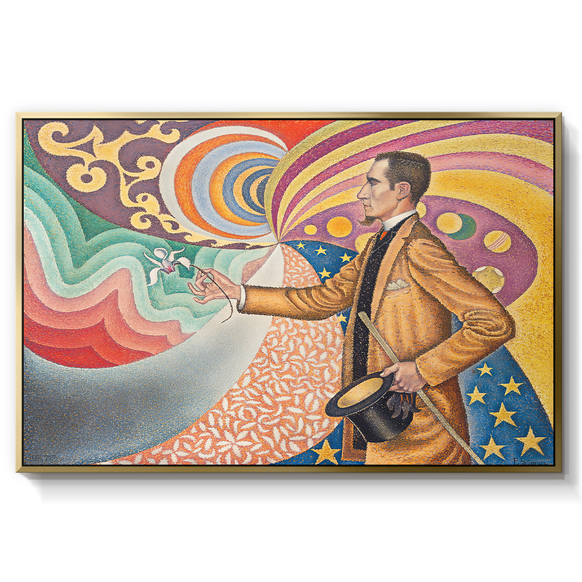Portrait of Félix Fénéon, 1890 - Floater Framed Canvas Print