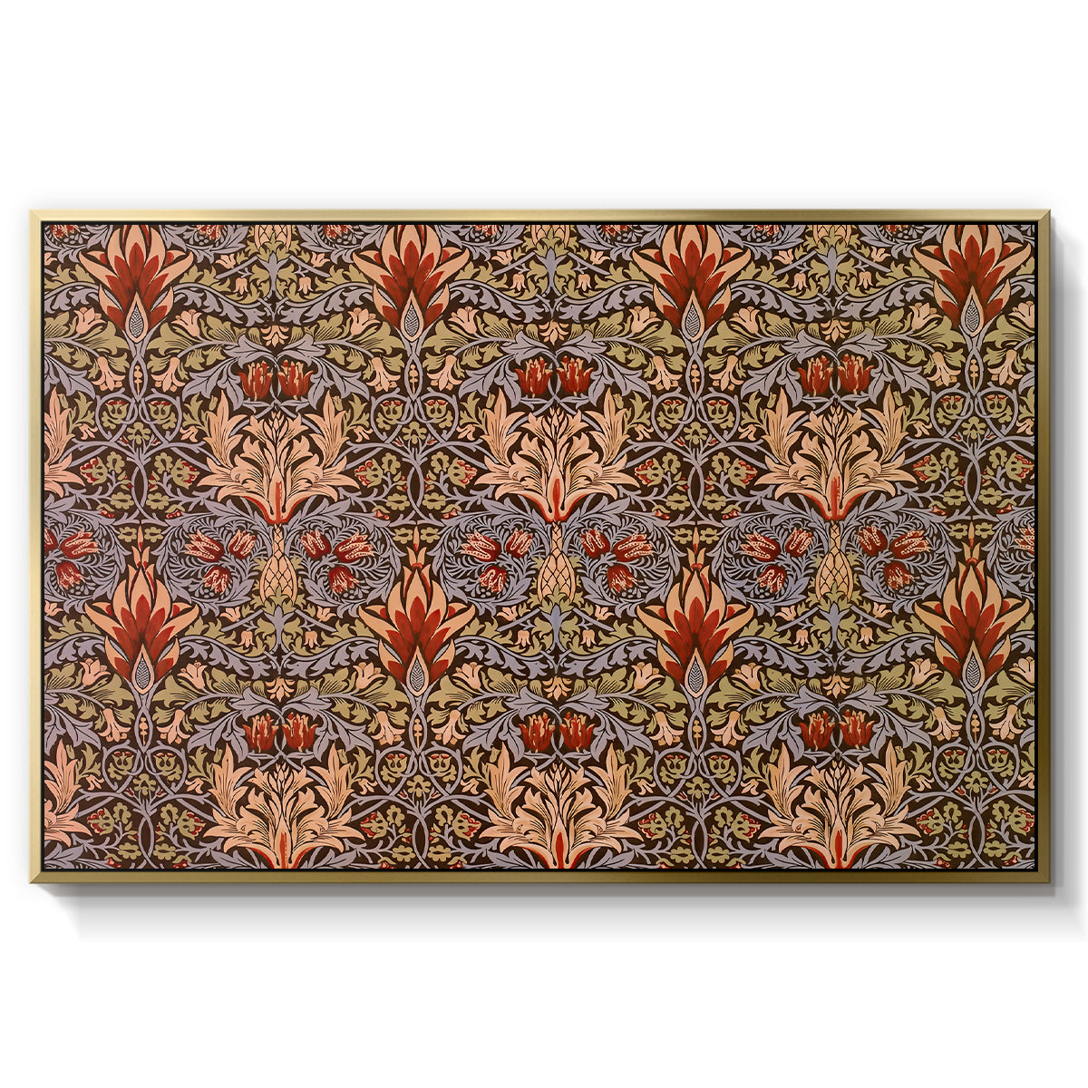Snakeshead - Red/Cumin, c. 1876 - Floater Framed Canvas Print