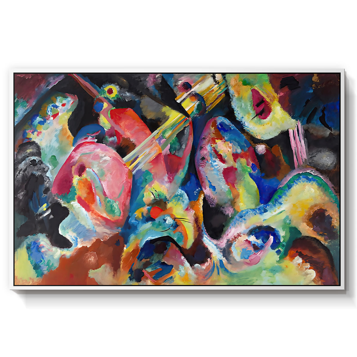 Improvisation. Deluge, 1913 - Floater Framed Canvas Print