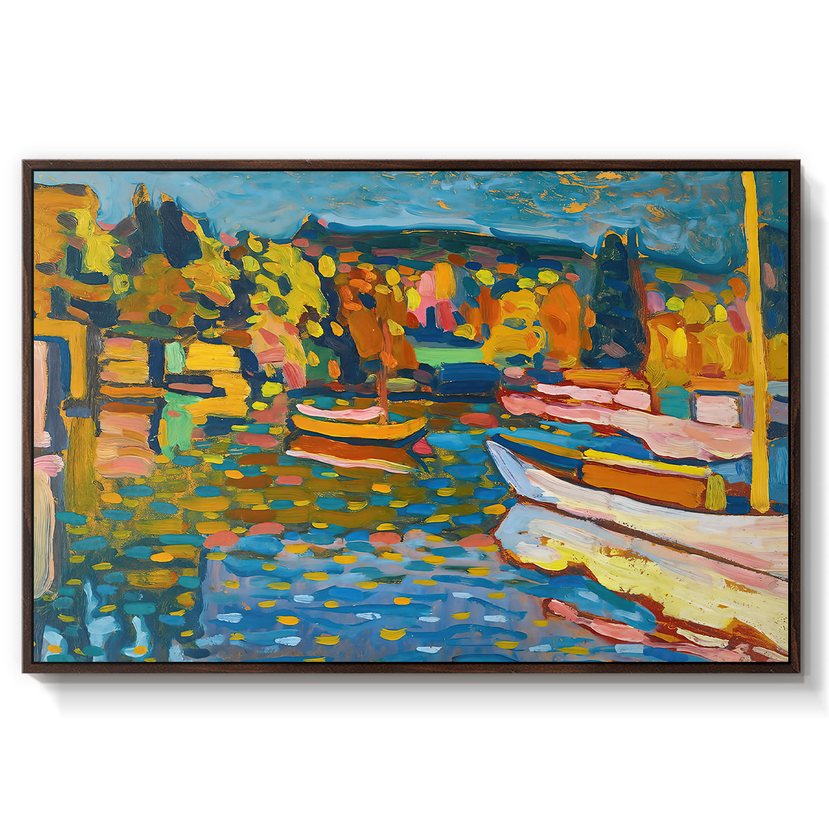Study for Autumn Landscape with Boats, 1908 - Floater Framed Canvas Print