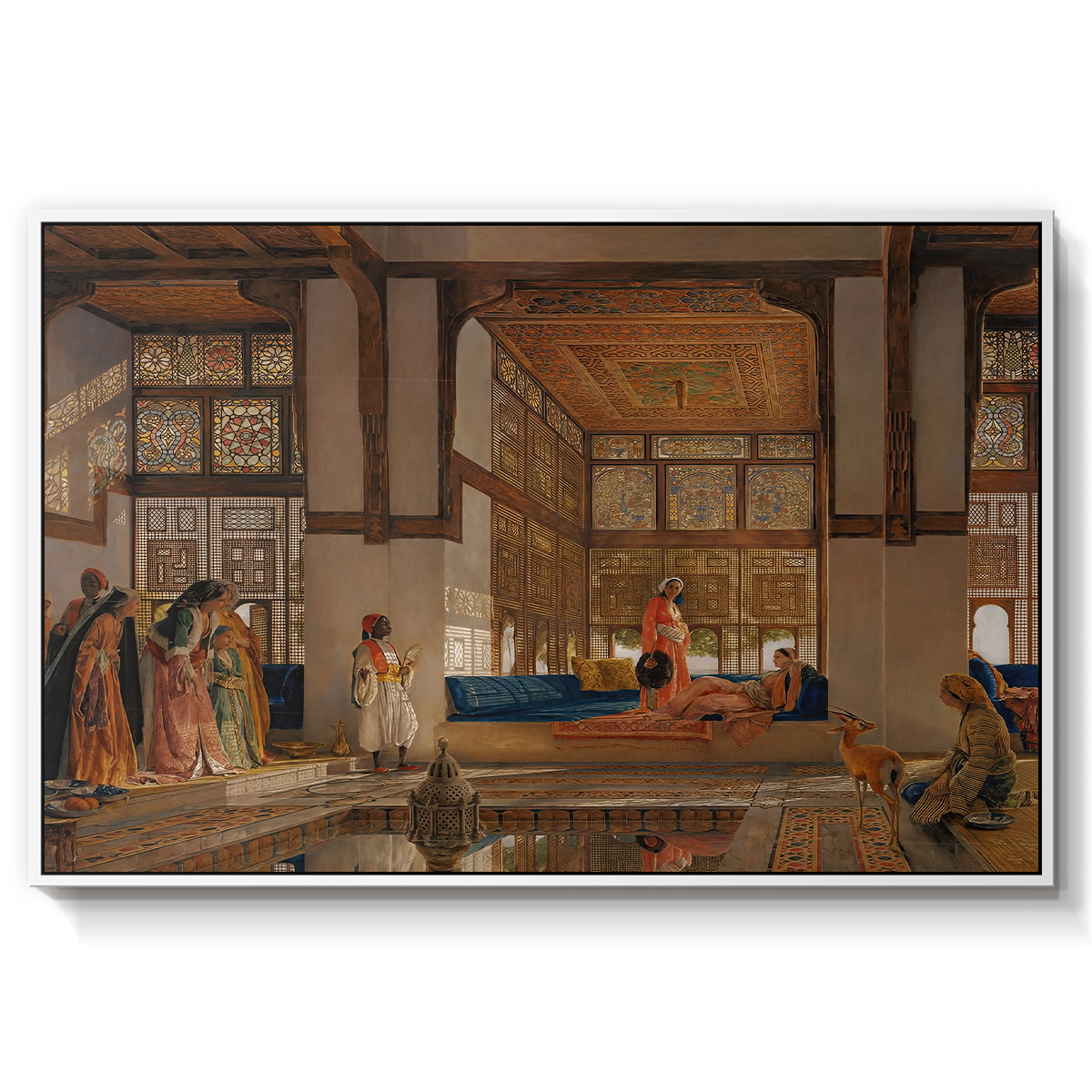 A Lady Receiving Visitors (The Reception), 1873 - Floater Framed Canvas Print