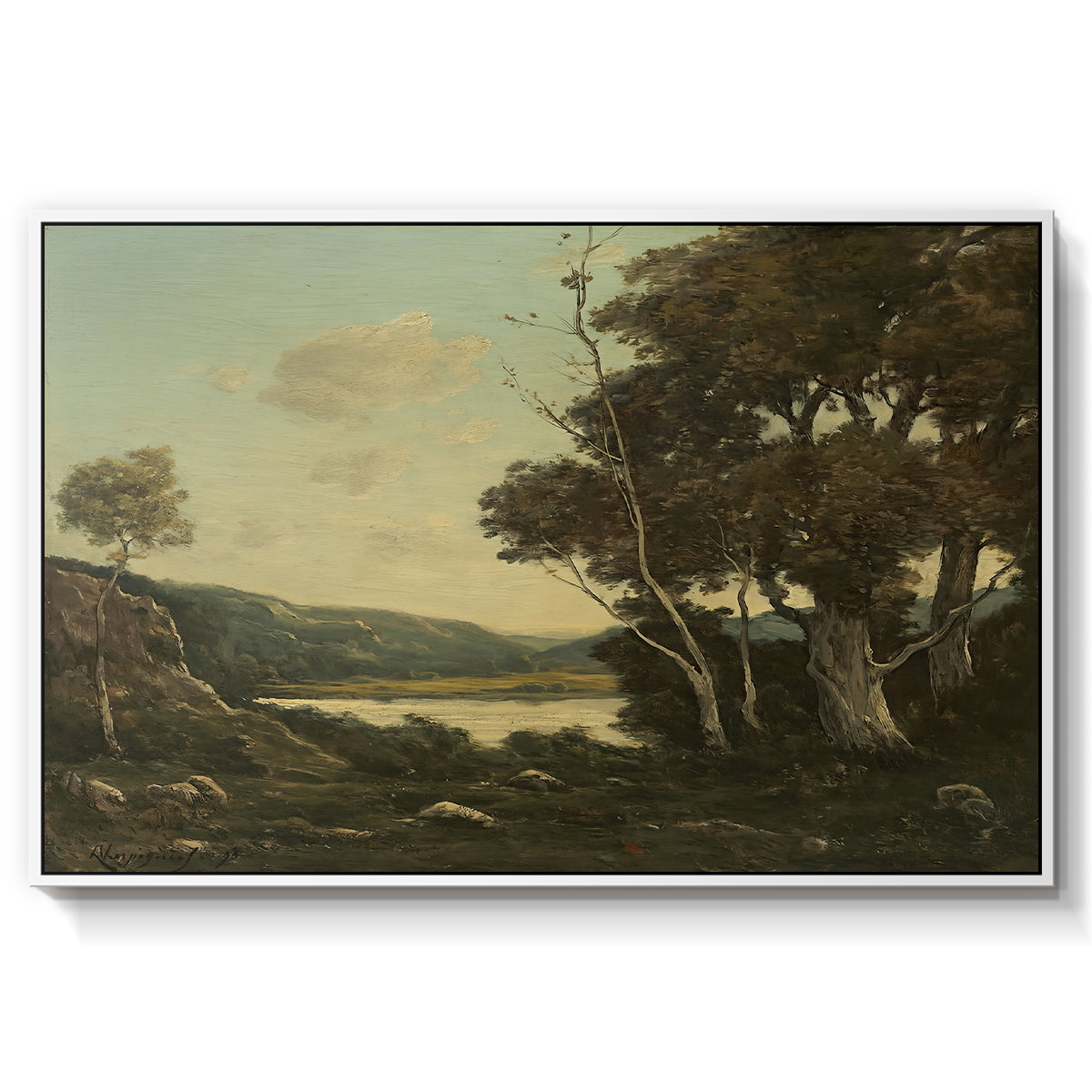 Landscape, 1898 - Floater Framed Canvas Print