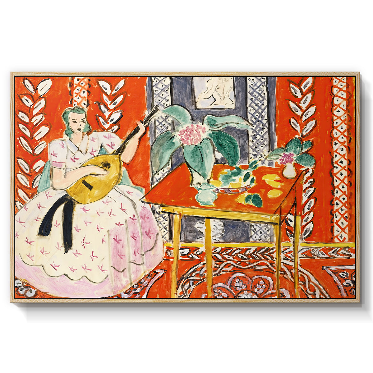 The Lute (Le luth), 1943 - Floater Framed Canvas Print