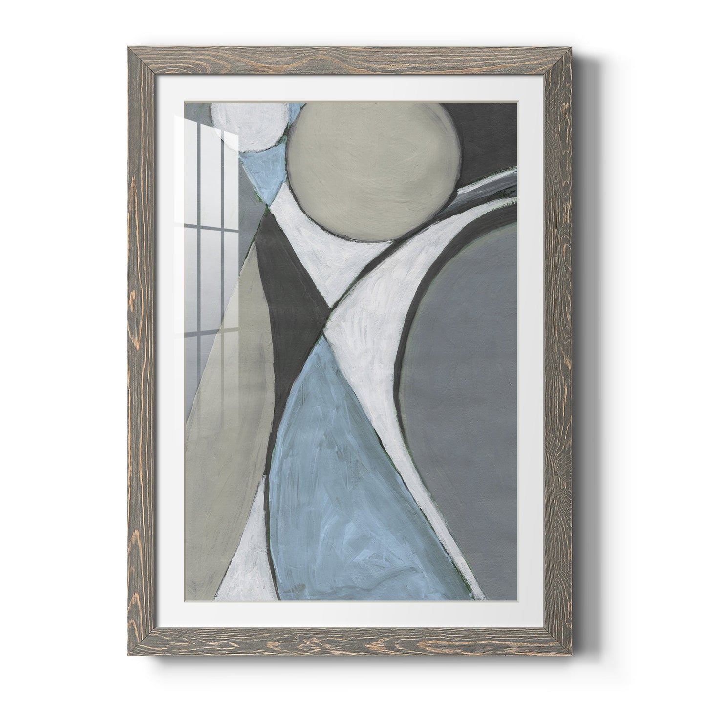 A Soft Jeweled Geometric II - Barnwood Framed Art Print