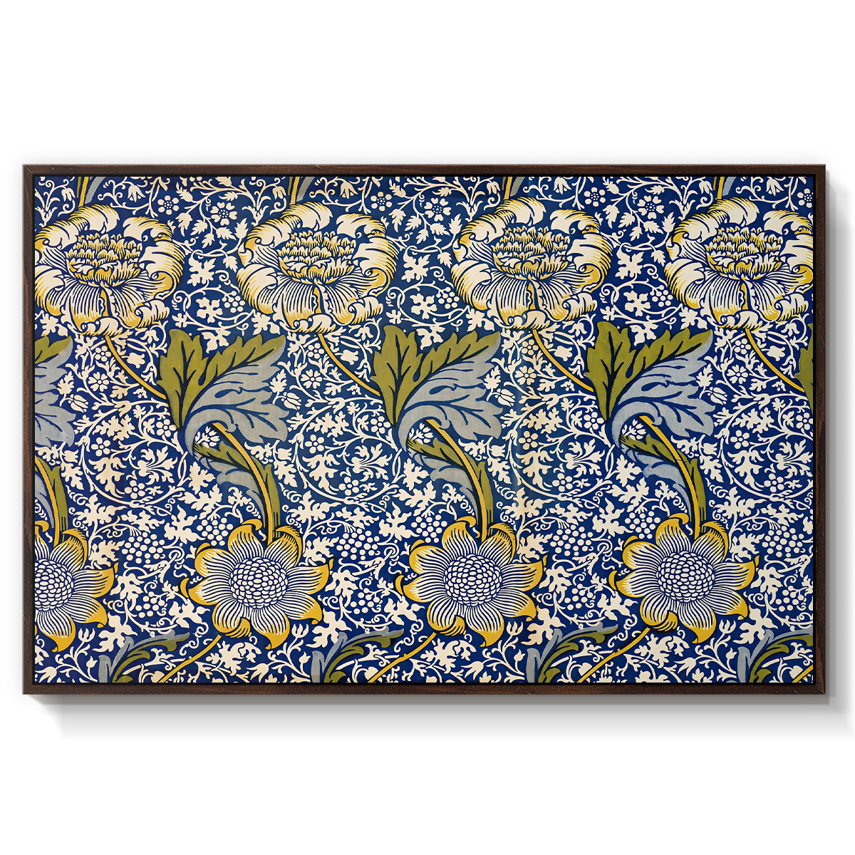 Kennet - Indigo/Gold, 1883 - Floater Framed Canvas Print