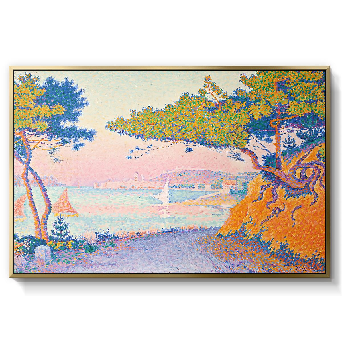 Golfe Juan, 1896 - Floater Framed Canvas Print