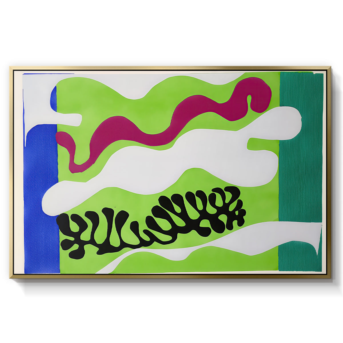 The Lagoon (Le lagon), from Jazz, 1947 - Floater Framed Canvas Print