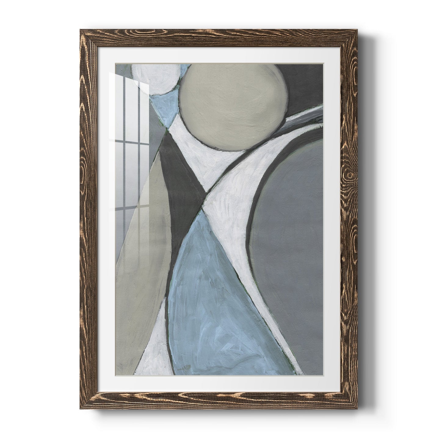 A Soft Jeweled Geometric II - Premium Framed Print - Distressed Barnwood Frame - Ready to Hang