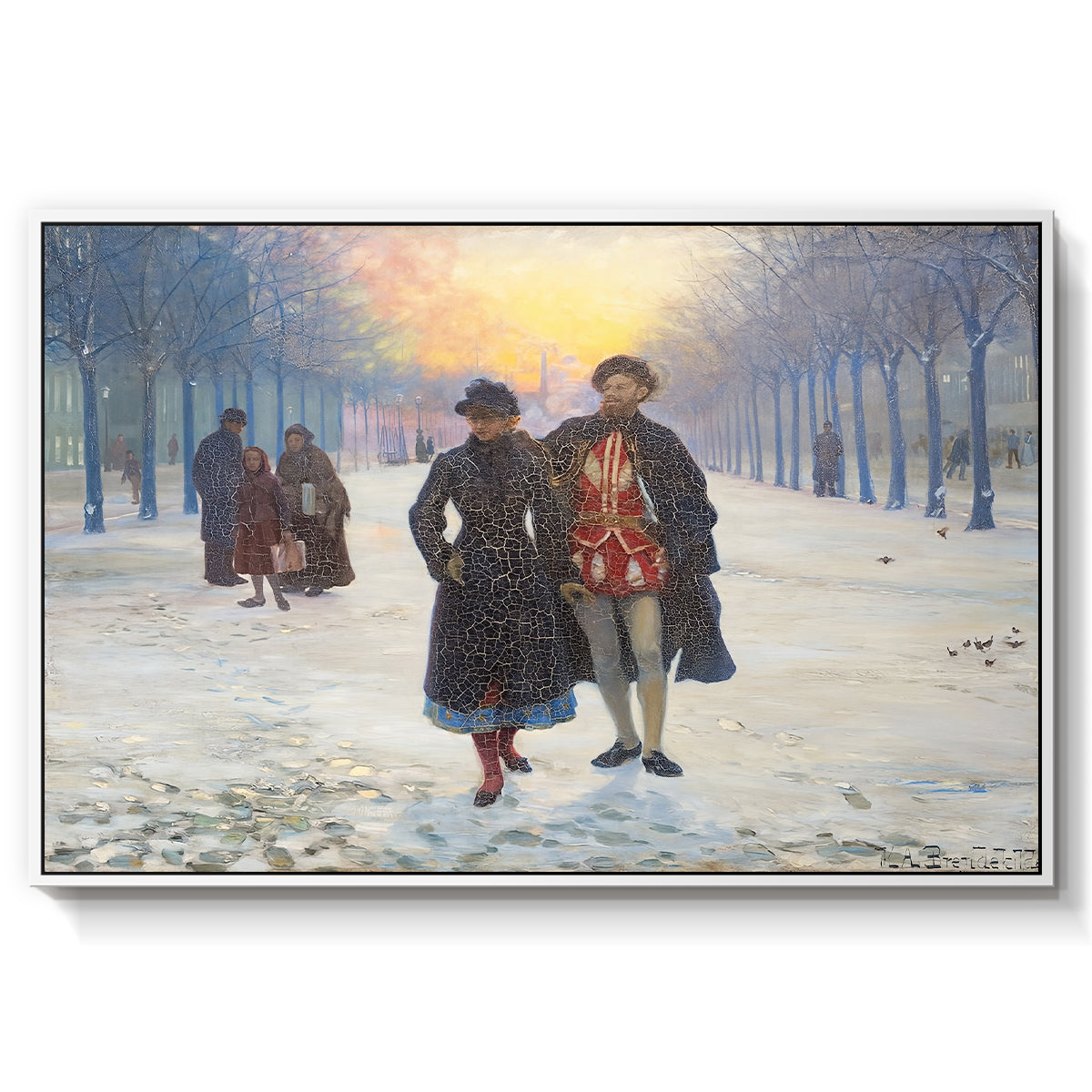 Morning after the Carnival, 1884 - Floater Framed Canvas Print