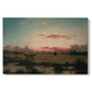 Canvas art print portraying an expansive marshland with water channels and horizon, set against a white background