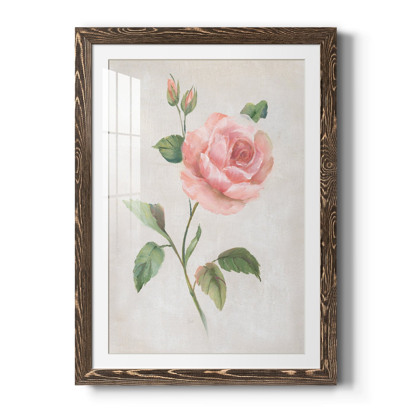 Grandiflora I - Barnwood Framed Art Print