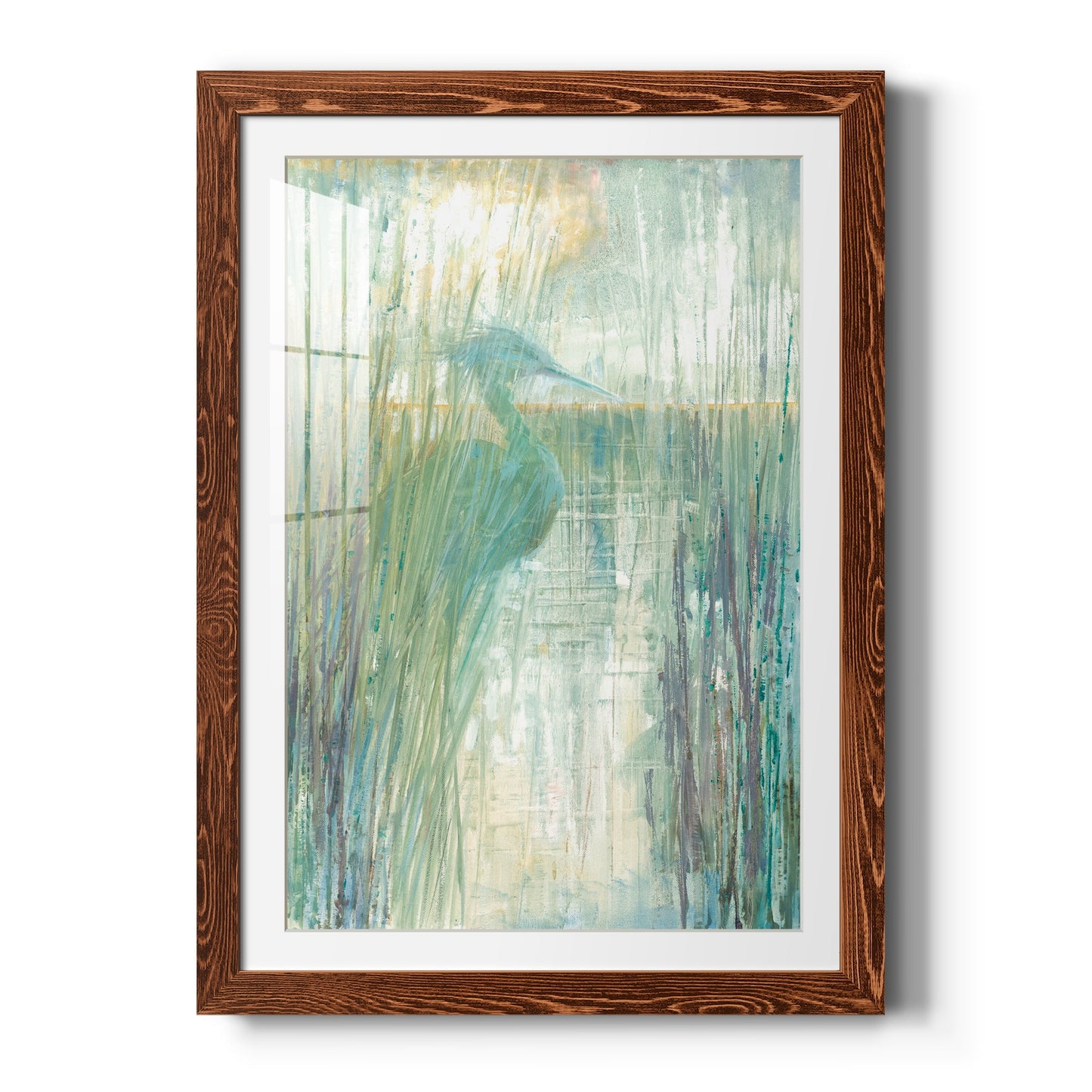 Morning Egret I - Barnwood Framed Art Print