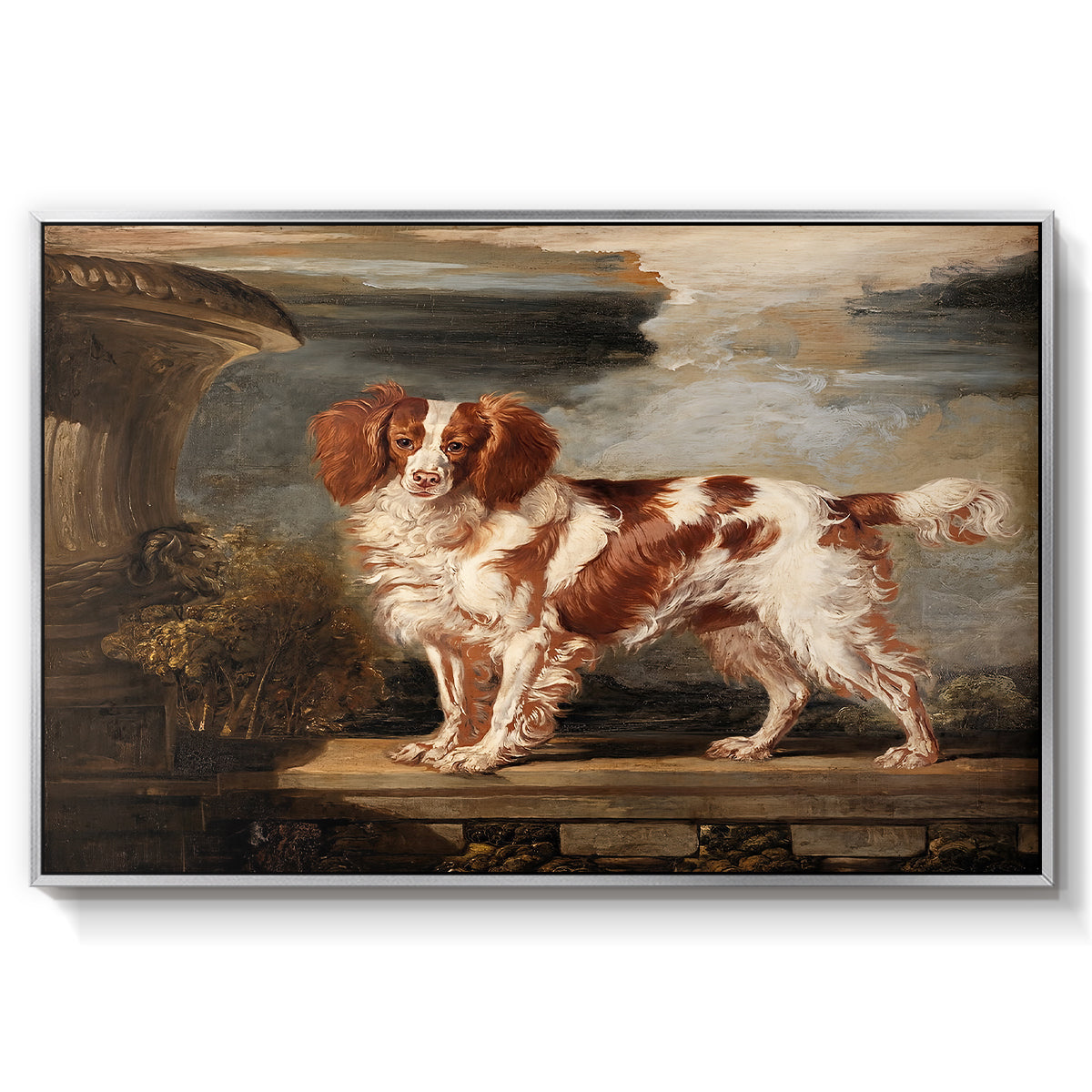Portrait of Dash, a Favourite Spaniel, Property of Lady Frances Vane-Tempest, 1819 - Floater Framed Canvas Print
