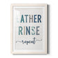Lather Rinse Repeat - Barnwood Framed Art Print
