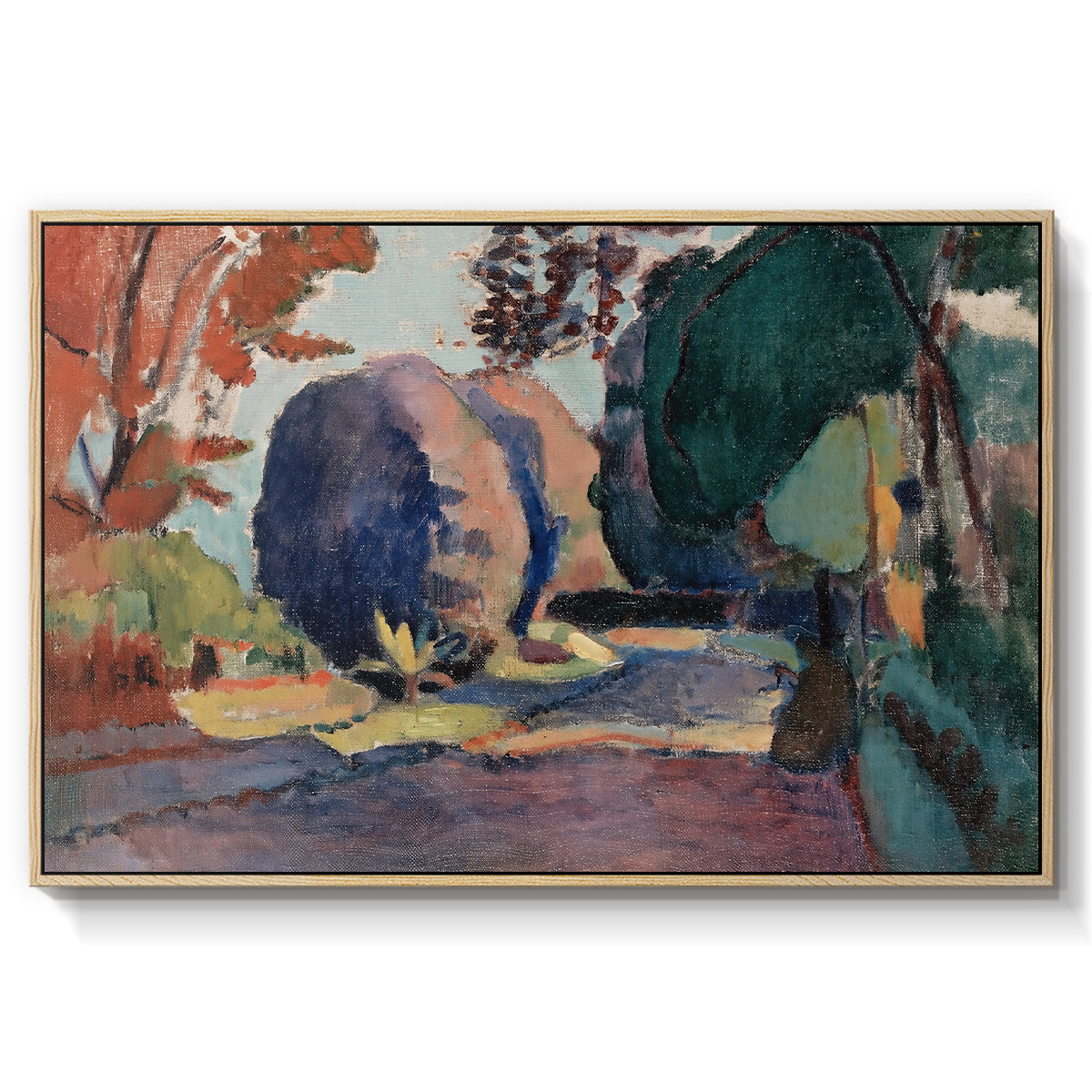 The Luxembourg Gardens, 1901 - Floater Framed Canvas Print