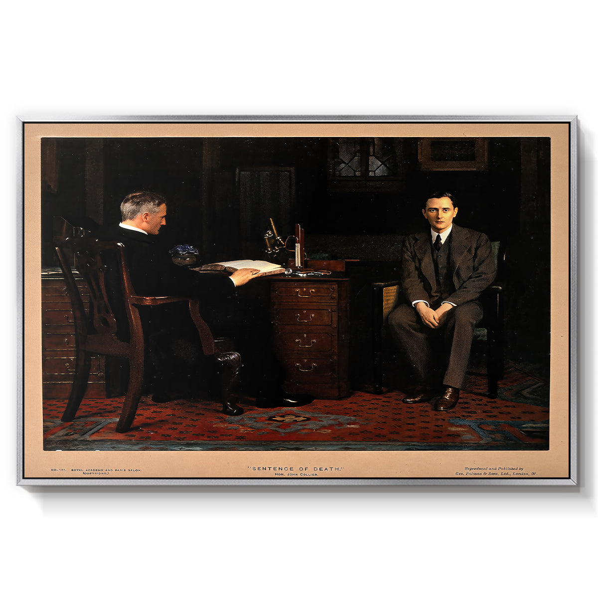 The Sentence of Death, 1908 - Floater Framed Canvas Print